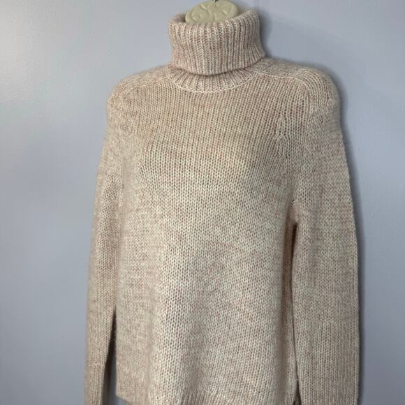 J. Crew Wool Blend Knit Turtle Knit Pink Sweater Preppy Casual Sz XS New - Picture 5 of 11